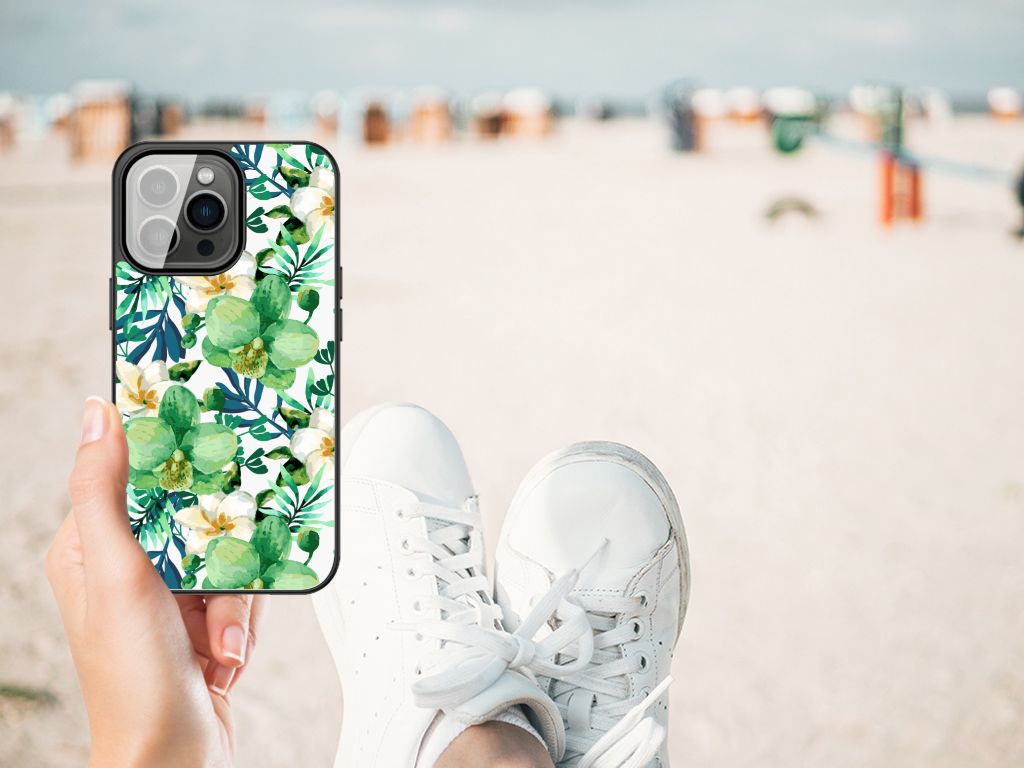 iPhone 13 Pro Max Bloemen Hoesje Orchidee Groen B2C Telecom