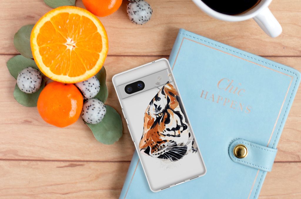 Hoesje maken Google Pixel 7A Watercolor Tiger