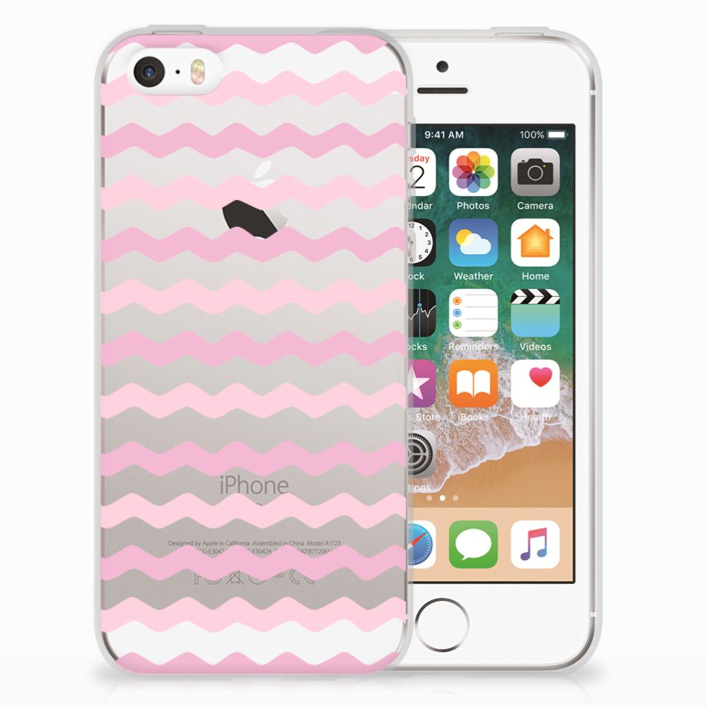 Apple iPhone SE | 5S TPU bumper Waves Roze