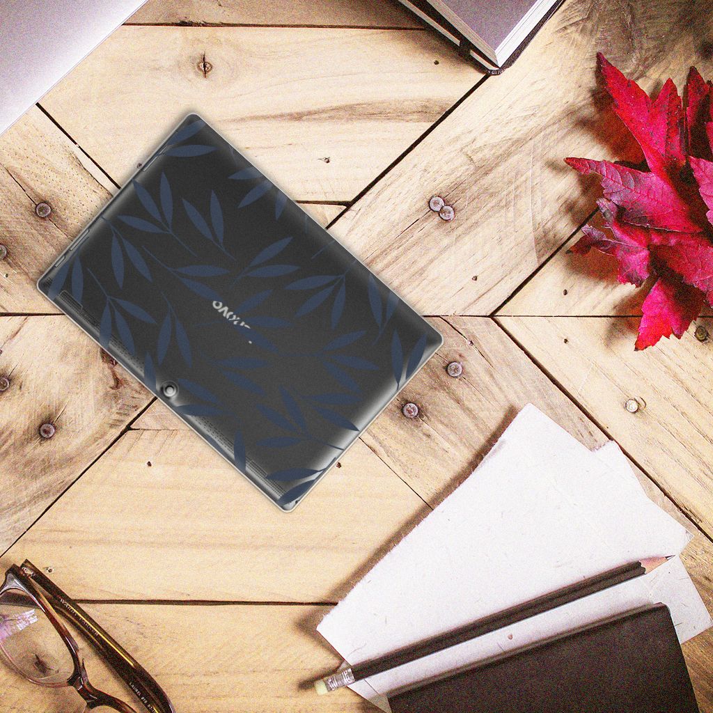Lenovo Tab 10 | Tab 2 A10-30 Siliconen Hoesje Leaves Blue - B2C Telecom