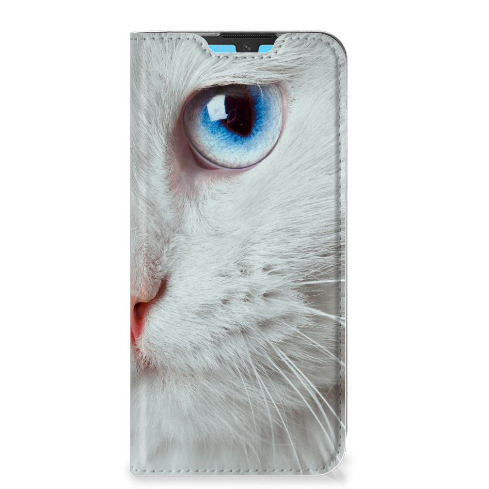 Huawei Y5 (2019) Hoesje maken Witte Kat - B2C Telecom