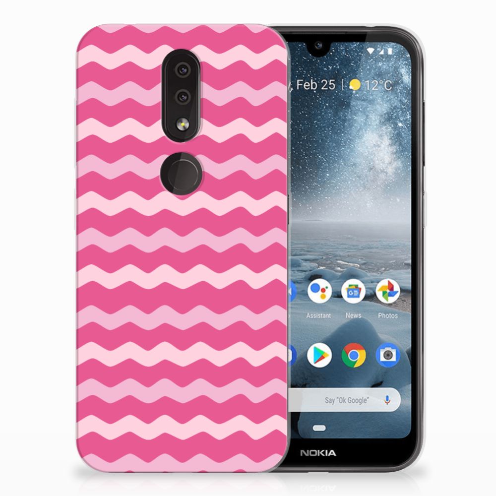 Nokia 4.2 TPU bumper Waves Pink