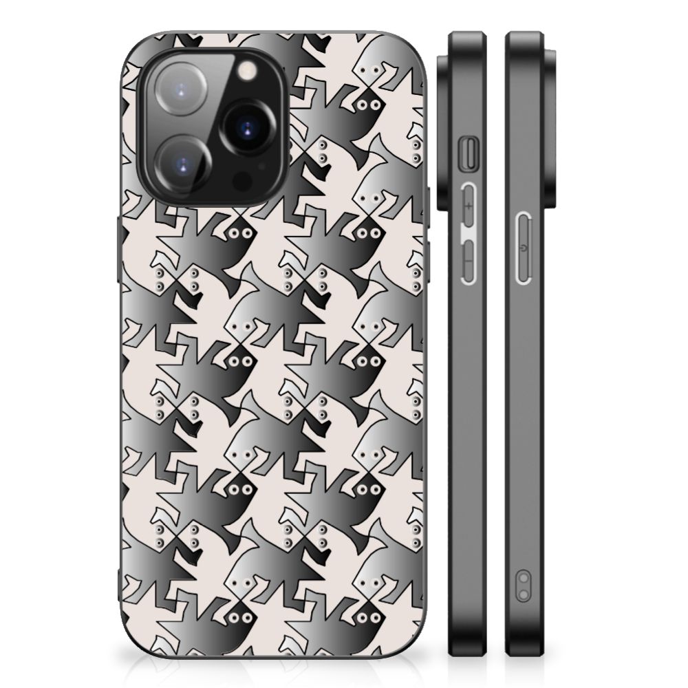 iPhone 14 Pro Max Dierenprint Telefoonhoesje Salamander Grey
