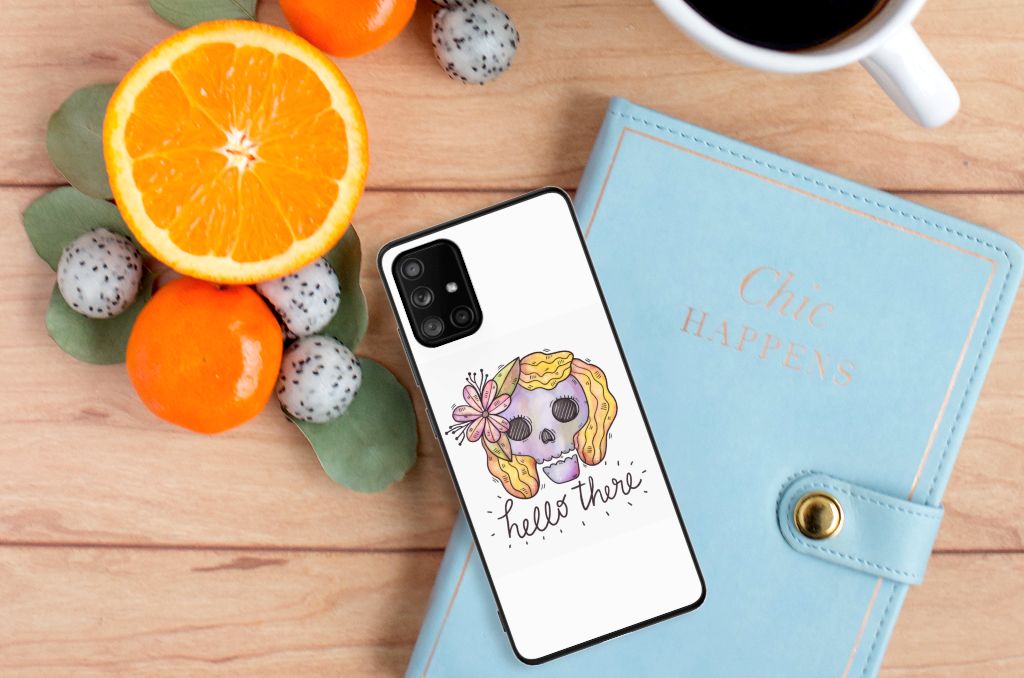 Telefoonhoesje Samsung Galaxy A71 Boho Skull B2C Telecom