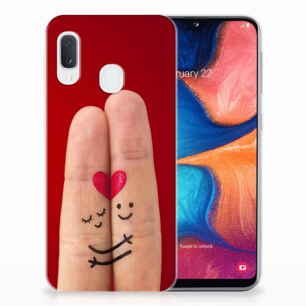 Samsung Galaxy A20e Silicone Back Cover Liefde - Origineel Romantisch Cadeau