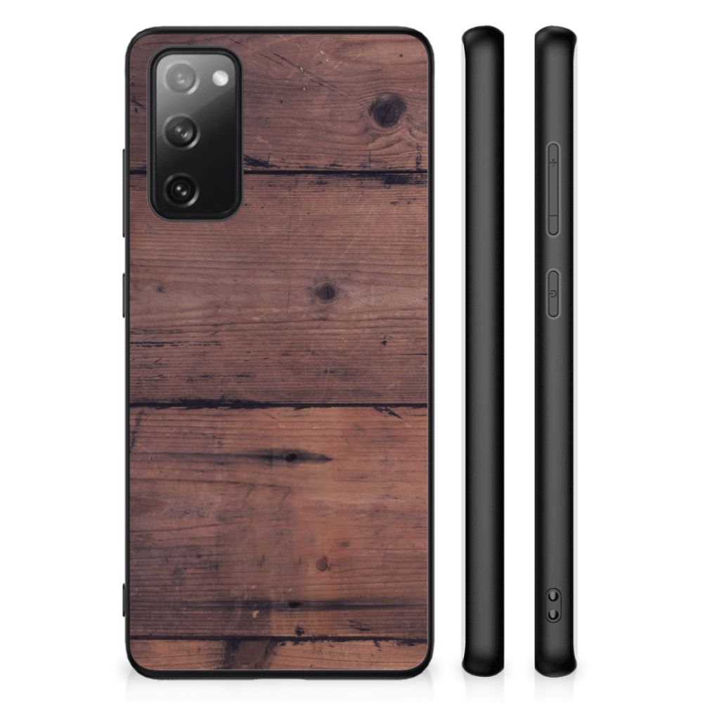 Samsung Galaxy S20 FE Houten Print Telefoonhoesje Old Wood B2C Telecom