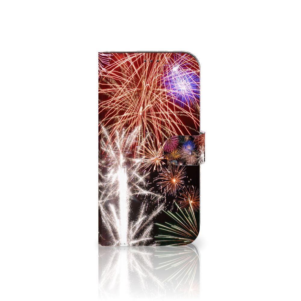 Apple iPhone 12 Pro Max Wallet Case met Pasjes Vuurwerk