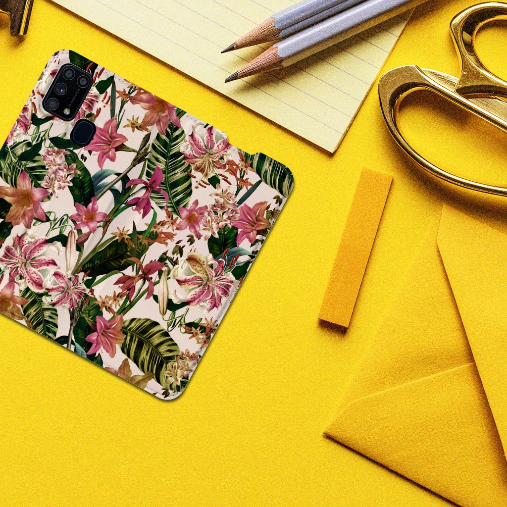 Samsung Galaxy M31 Smart Cover Flowers - B2C Telecom