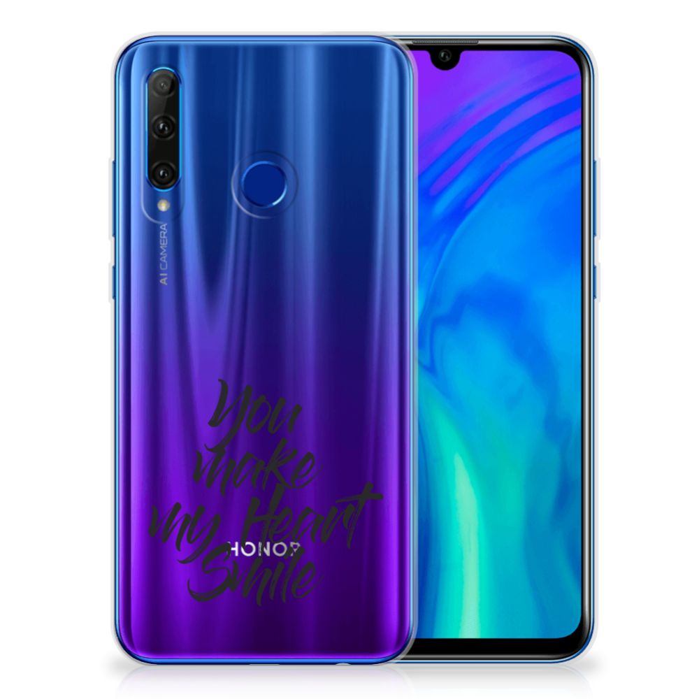 Honor 20 Lite Siliconen hoesje met naam Heart Smile