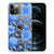 TPU Case voor iPhone 12 Pro Max Flowers Blue met prachtig blauw bloemenpatroon.
