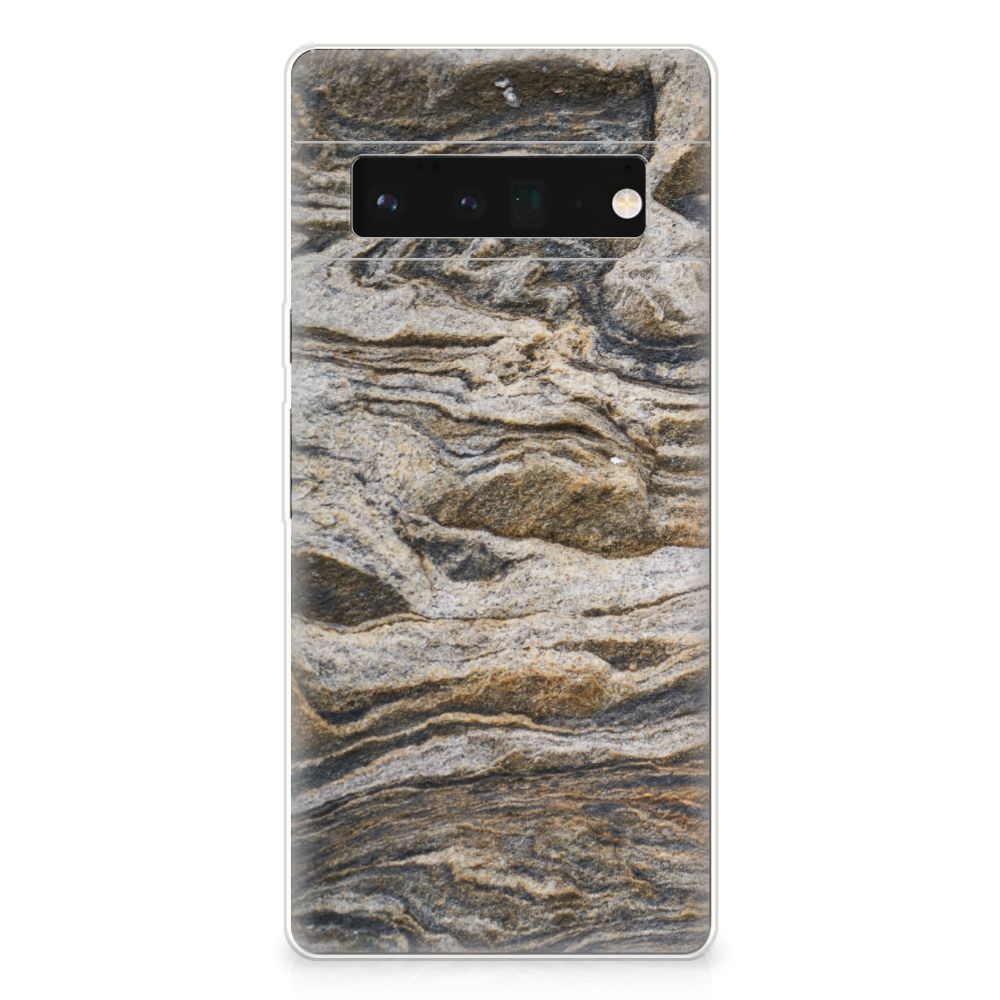 Google Pixel 6 Pro TPU Siliconen Hoesje Steen