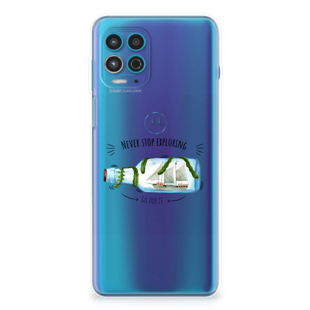 Motorola Moto G100 Telefoonhoesje met Naam Boho Bottle B2C Telecom
