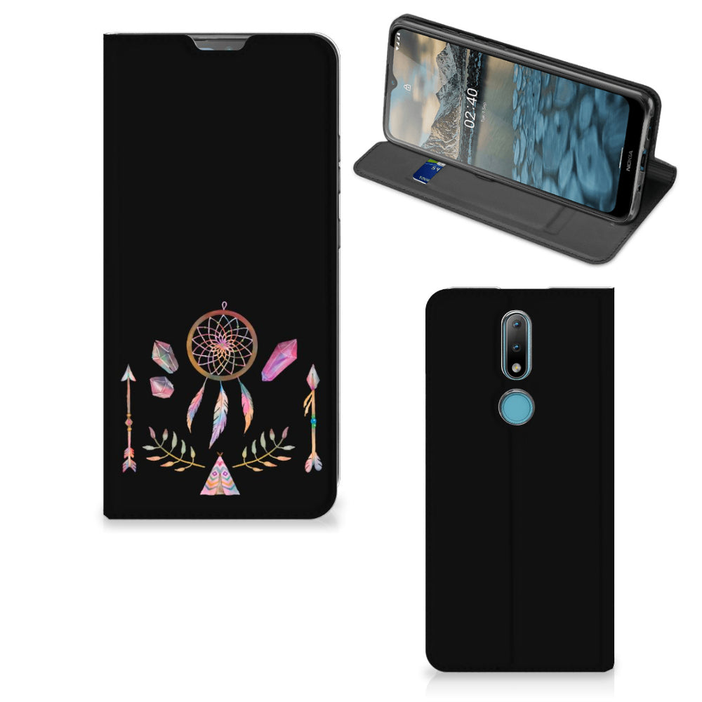 Nokia 2.4 Magnet Case Boho Dreamcatcher