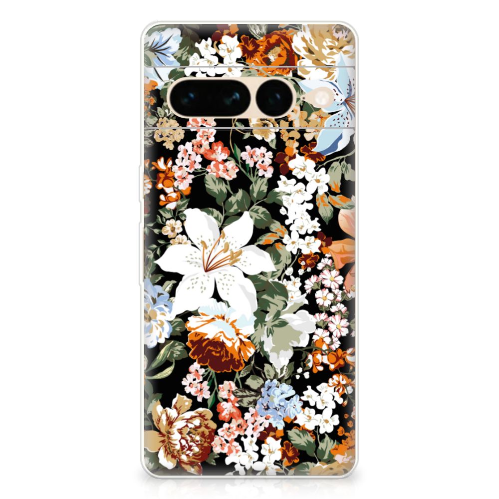 TPU Case voor Google Pixel 7 Pro Dark Flowers