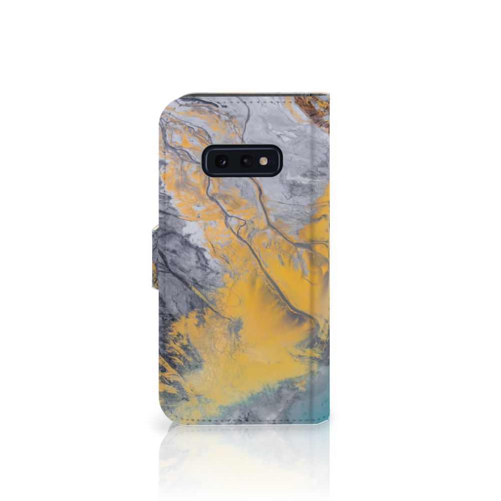 Samsung Galaxy S10e Bookcase Marble Blue Gold