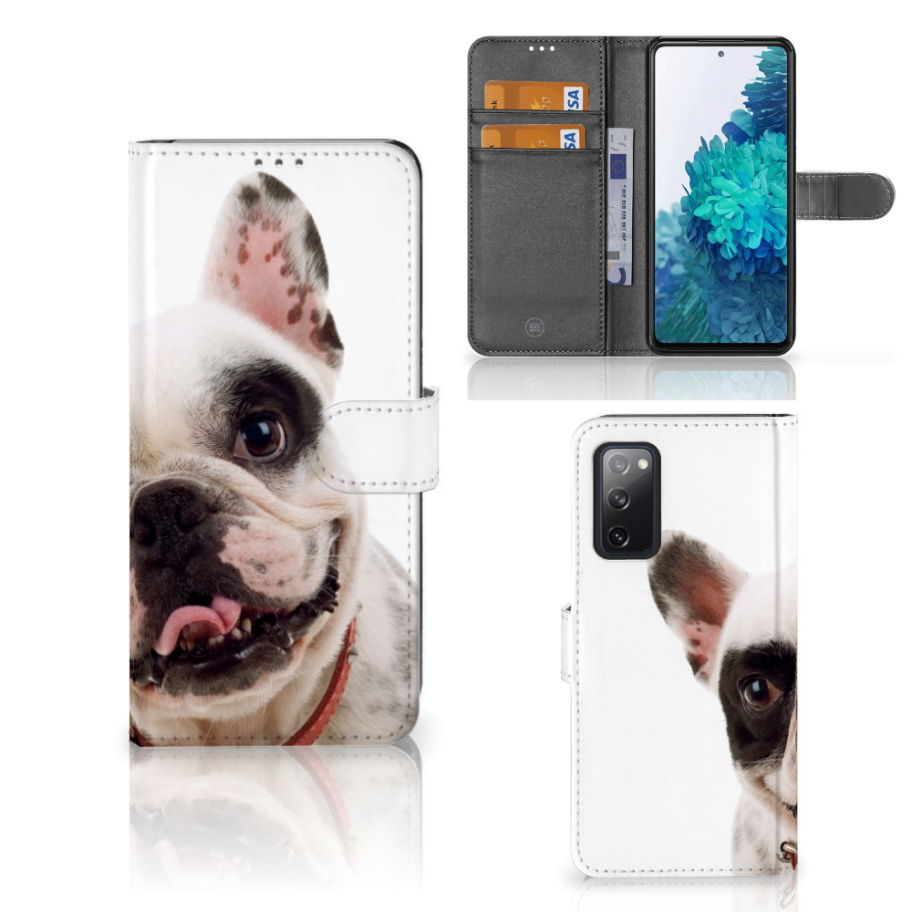 Samsung Galaxy S20 FE Telefoonhoesje met Pasjes Franse Bulldog