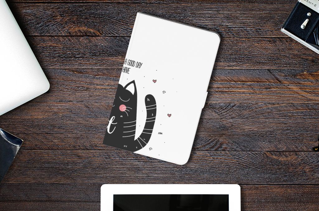 Samsung Galaxy Tab S6 Lite | S6 Lite (2022) Hippe Tablet Hoes Cat Good Day