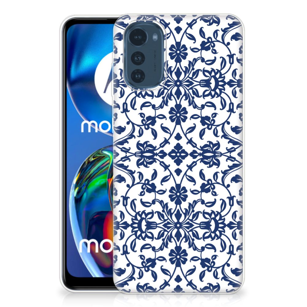 Motorola Moto E32/E32s TPU Case Flower Blue