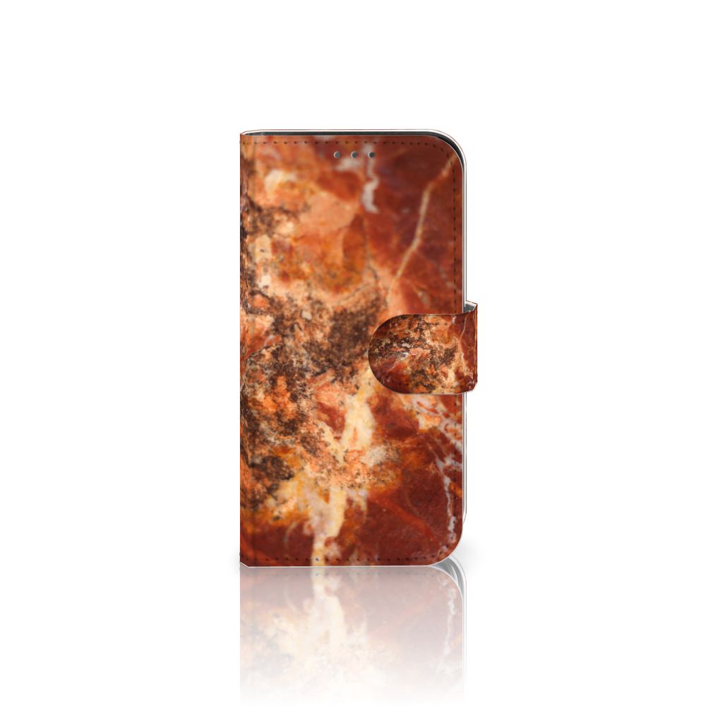 Apple iPhone 12 Mini Bookcase Marmer Bruin