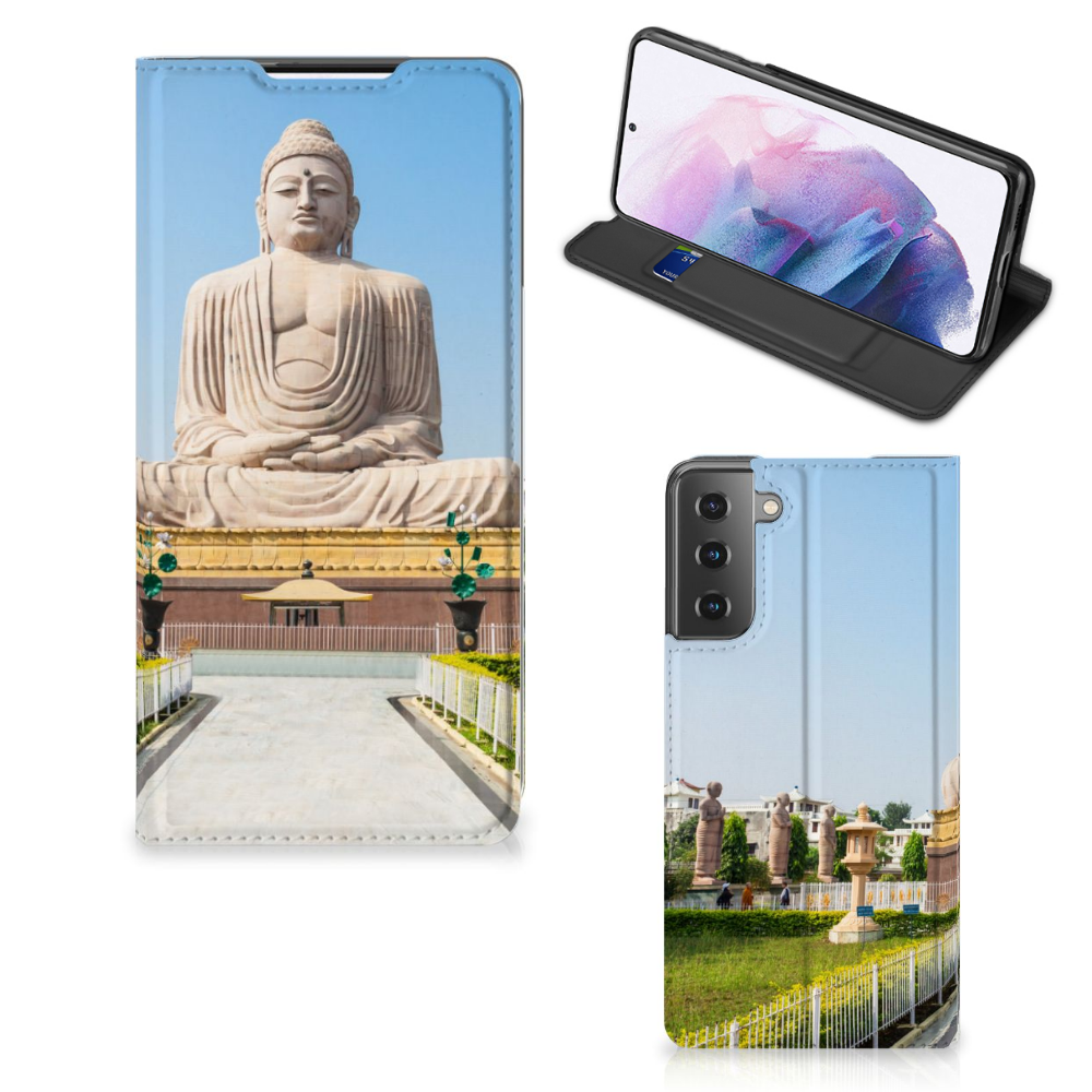 Samsung Galaxy S21 Plus Book Cover Boeddha - B2C Telecom
