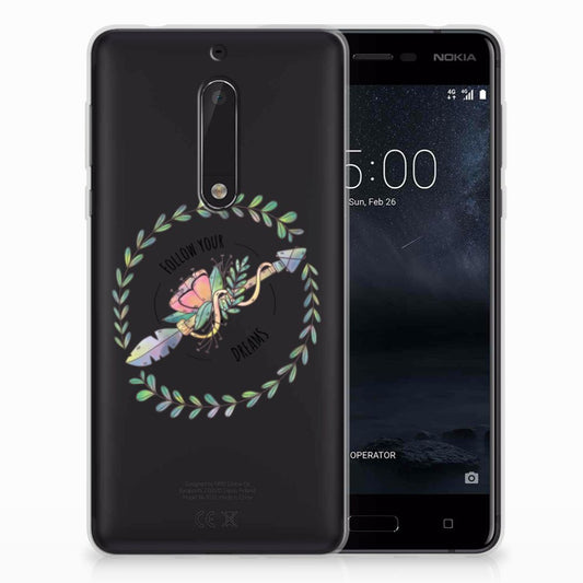 Nokia 5 Telefoonhoesje met Naam Boho Dreams