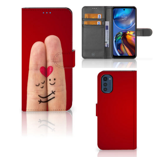 Motorola Moto E32 | Moto E32s Wallet Case met Pasjes Liefde - Origineel Romantisch Cadeau