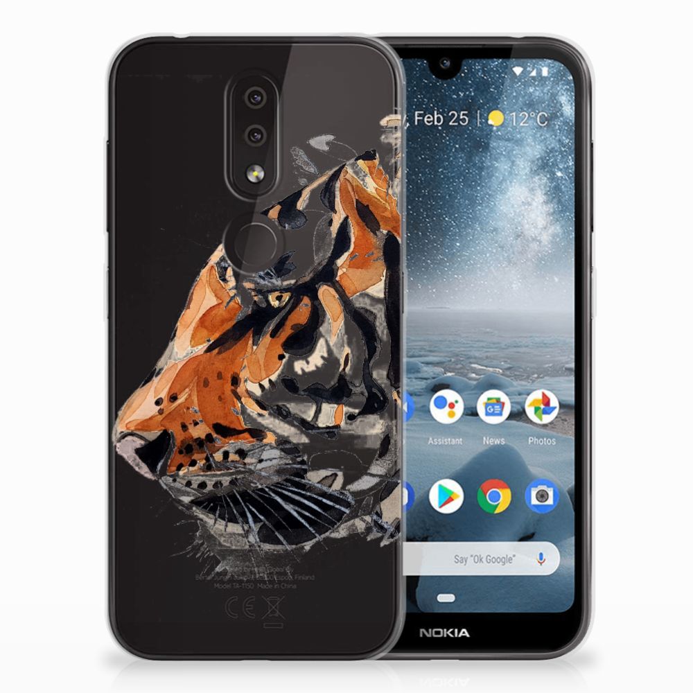 Hoesje maken Nokia 4.2 Watercolor Tiger