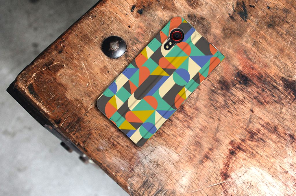 Samsung Galaxy Xcover 5 Hoesje met Magneet Funky Retro - B2C Telecom