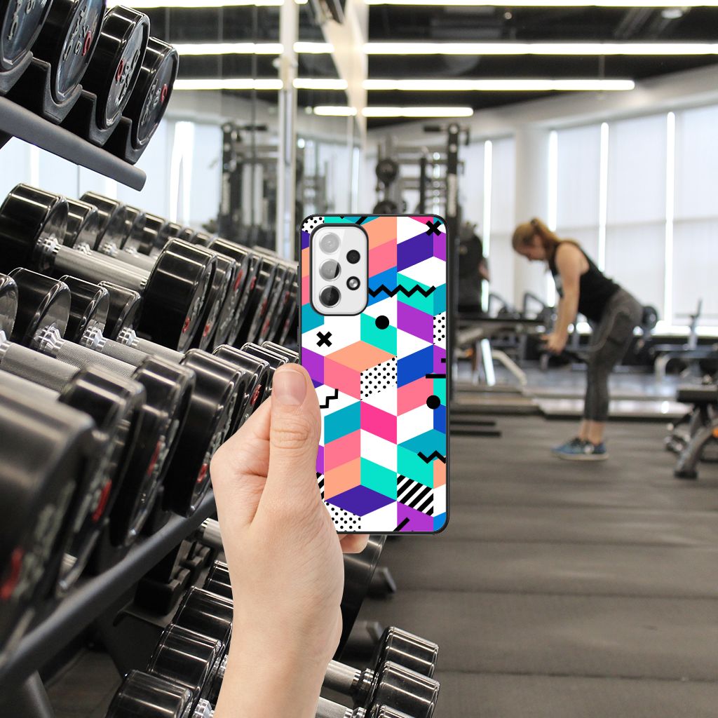 Samsung Galaxy A73 Backcover Blokken Kleurrijk B2C Telecom