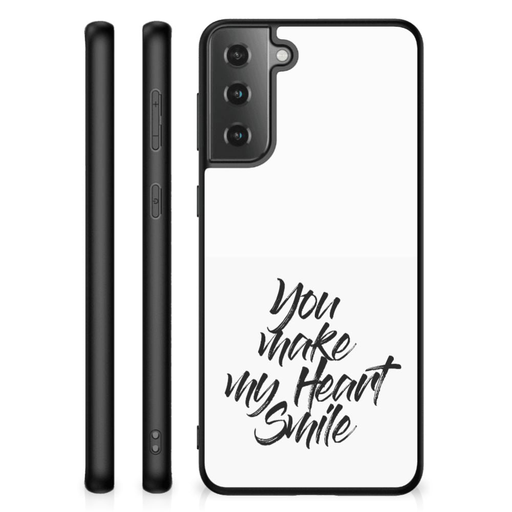 Samsung Galaxy S21 Plus Telefoon Hoesje met tekst Heart Smile