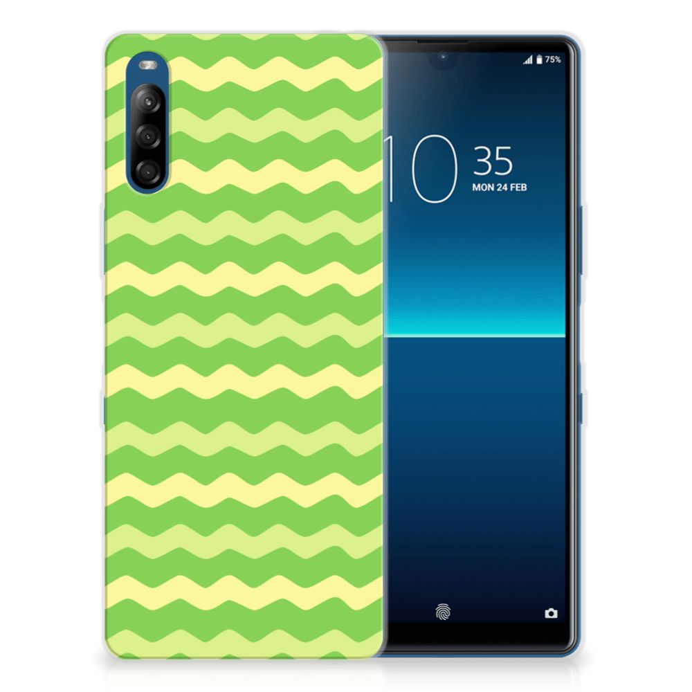 Sony Xperia L4 TPU bumper Waves Green