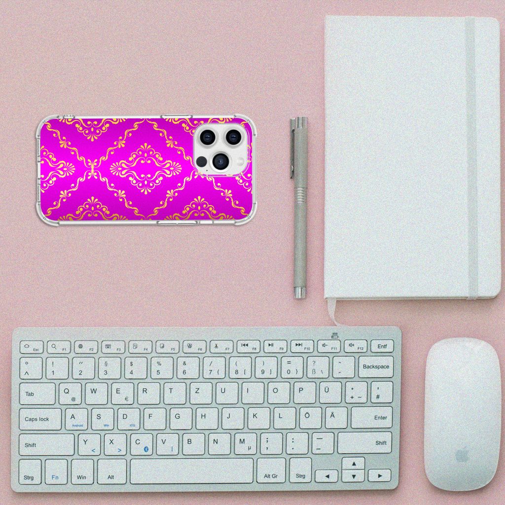 Anti Shock Case iPhone 13 Pro Max Barok Roze - B2C Telecom