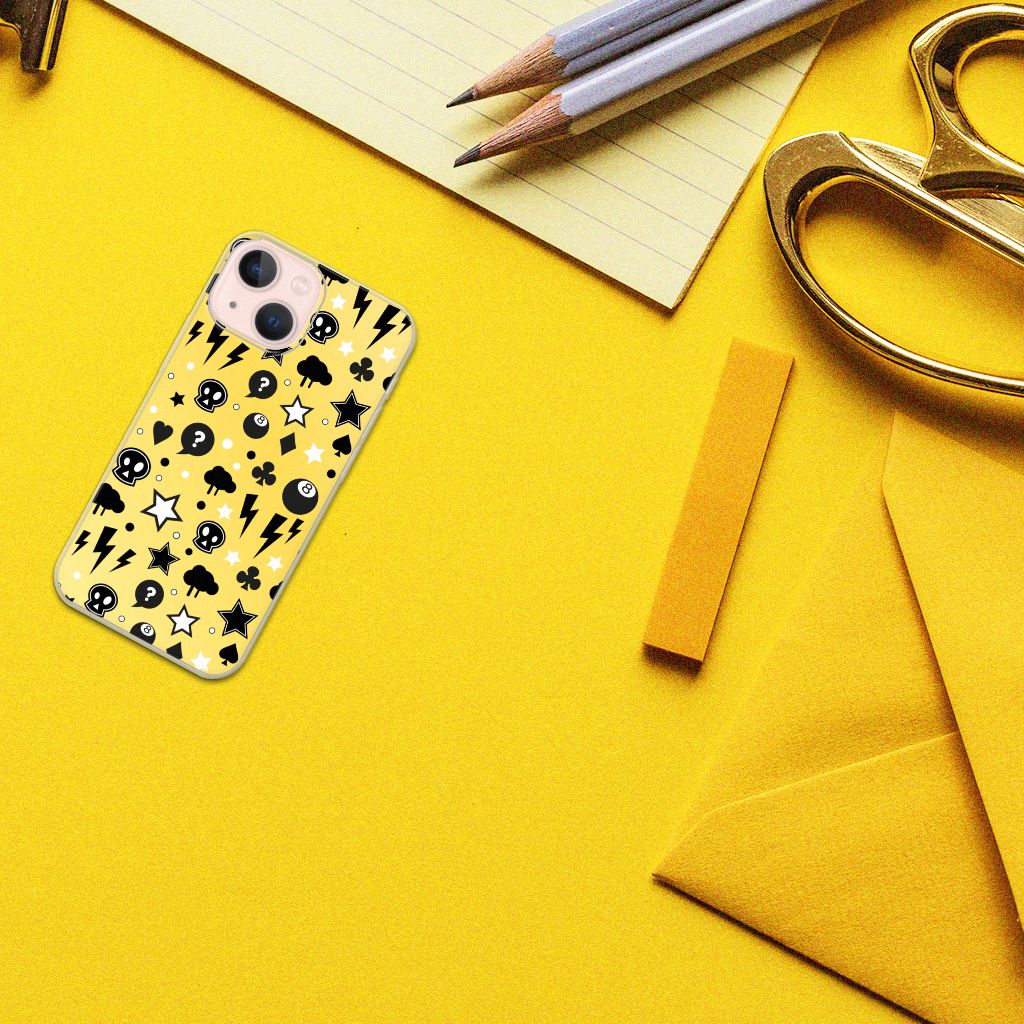 Silicone Back Case iPhone 13 mini Punk Geel B2C Telecom
