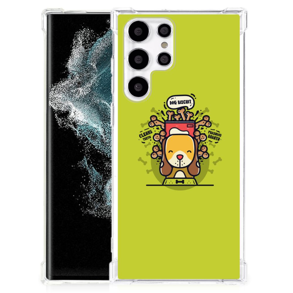 Samsung Galaxy S22 Ultra Stevig Bumper Hoesje Doggy Biscuit B2C Telecom