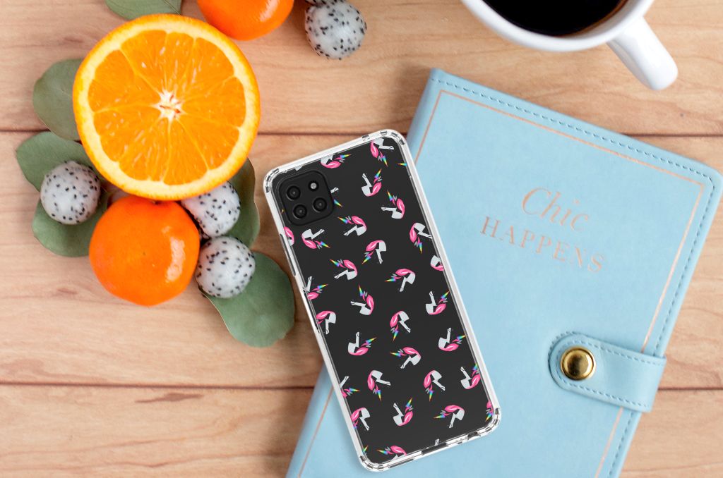 Doorzichtige Silicone Hoesje voor Samsung Galaxy A22 5G Unicorns B2C Telecom