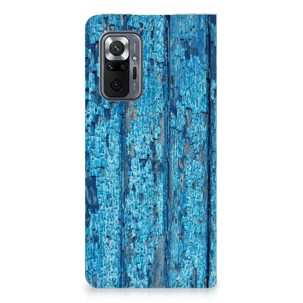Xiaomi Redmi Note 10 Pro Book Wallet Case Wood Blue - B2C Telecom