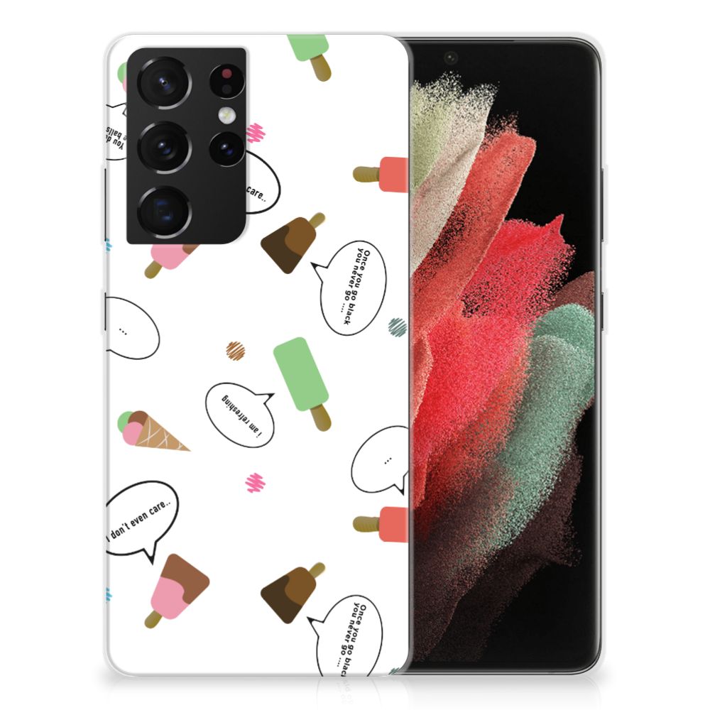 Samsung Galaxy S21 Ultra Siliconen Case IJsjes B2C Telecom