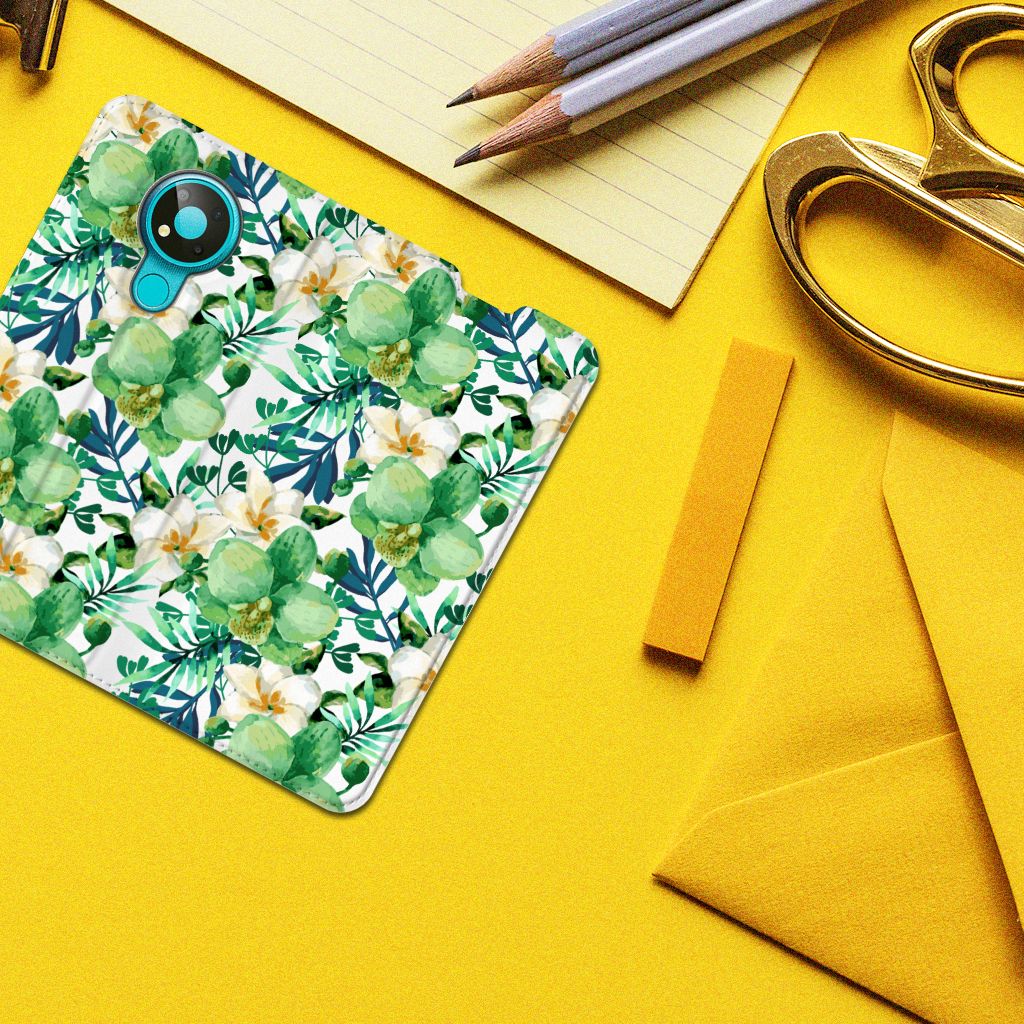 Nokia 3.4 Smart Cover Orchidee Groen - B2C Telecom