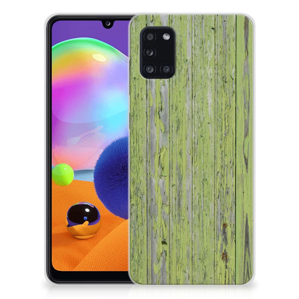 Samsung Galaxy A31 Bumper Hoesje Green Wood