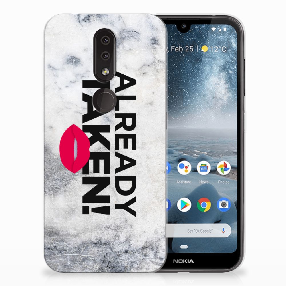 Nokia 4.2 Siliconen hoesje met naam Already Taken White