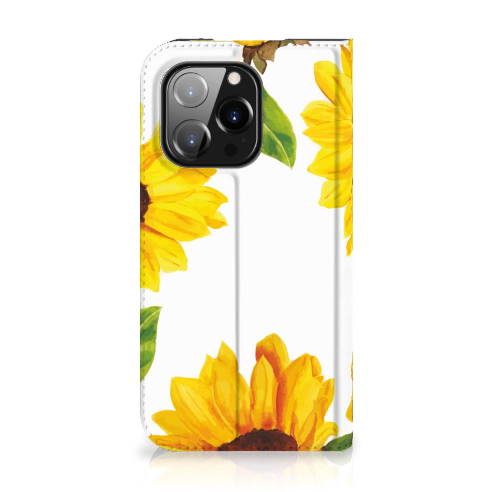 Smart Cover voor iPhone 14 Pro Zonnebloemen - B2C Telecom