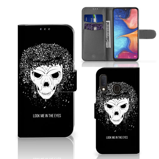 Telefoonhoesje met Naam Samsung Galaxy A20e Skull Hair