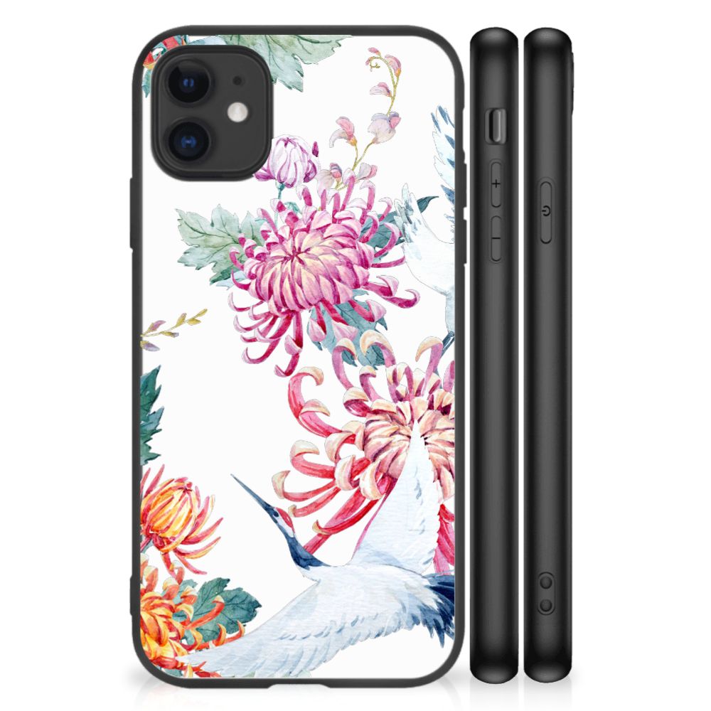 iPhone 11 Dierenprint Telefoonhoesje Bird Flowers B2C Telecom