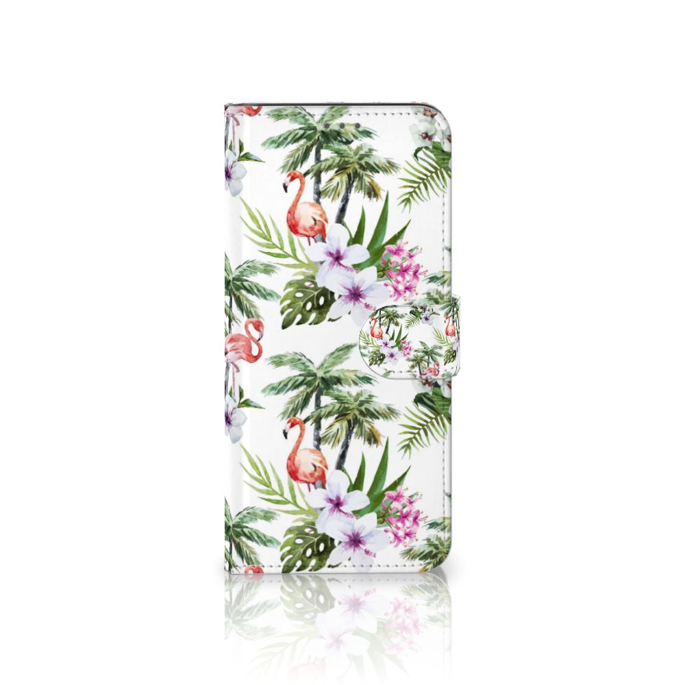 Samsung Galaxy S21 Plus Telefoonhoesje met Pasjes Flamingo Palms
