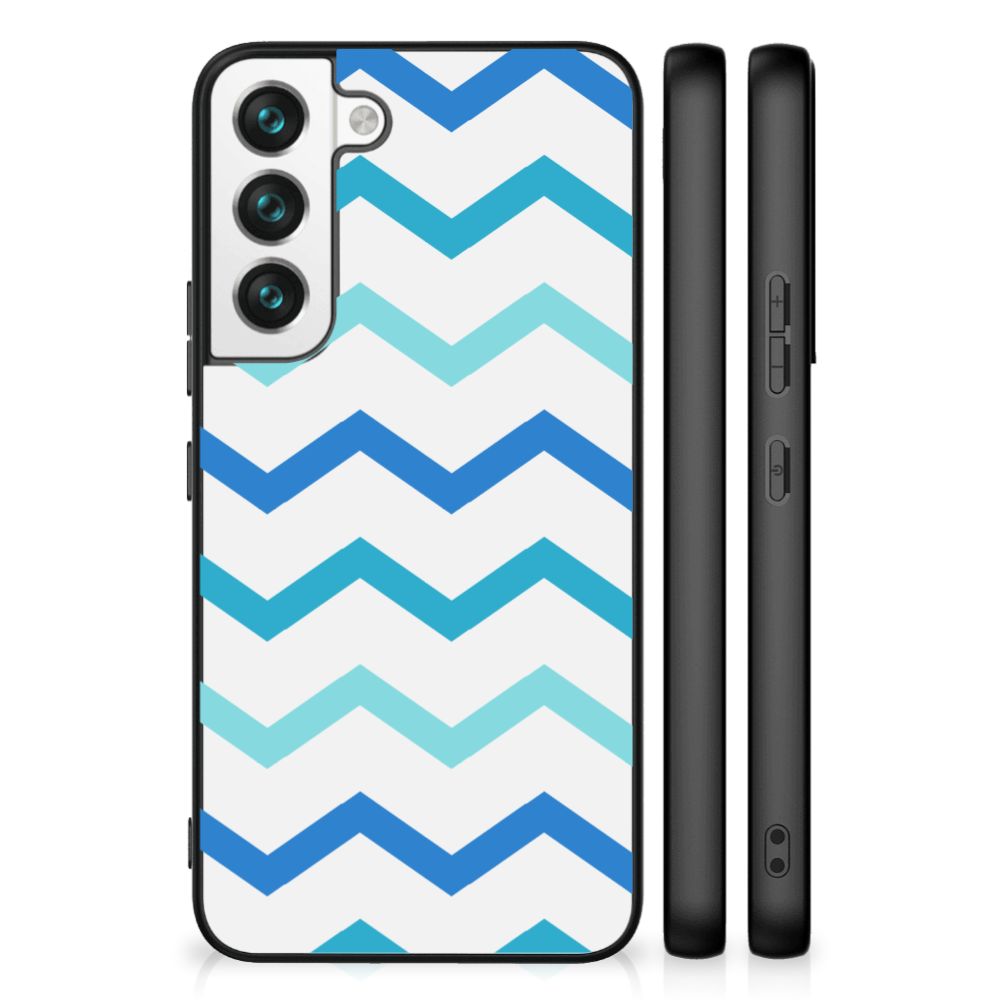 Samsung Galaxy S22 Back Case Zigzag Blauw B2C Telecom