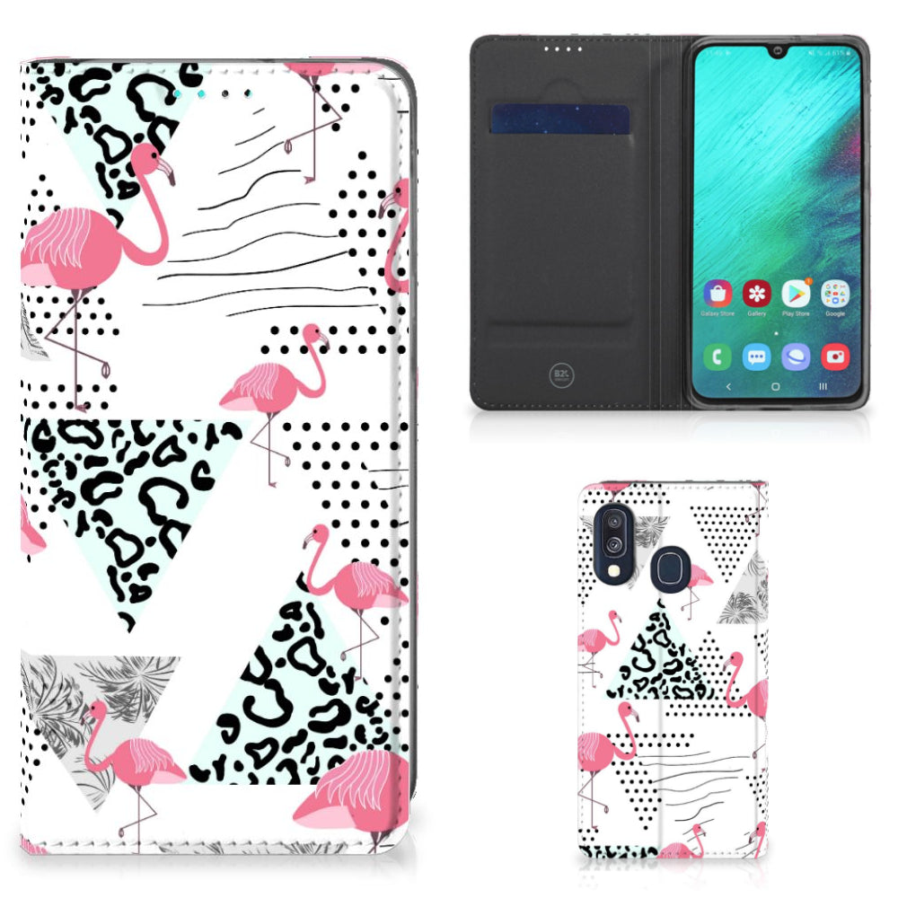 Samsung Galaxy A40 Hoesje maken Flamingo Triangle