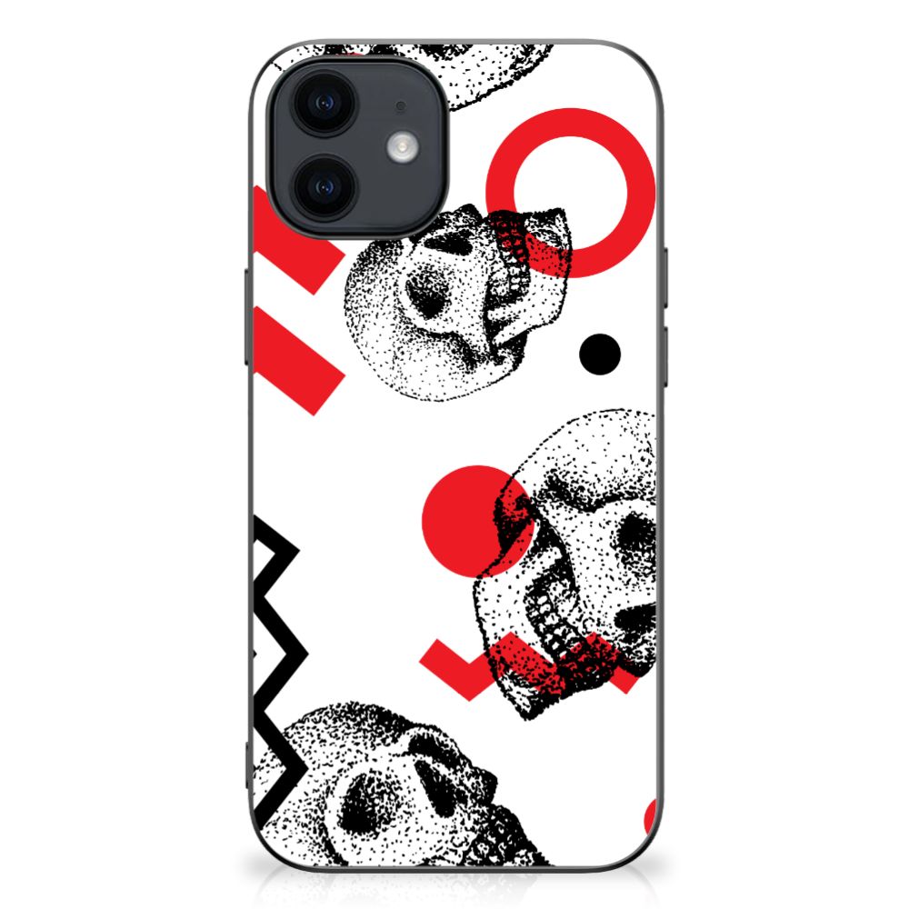 Mobiel Case iPhone 12 Pro | 12 (6.1") Skull Red