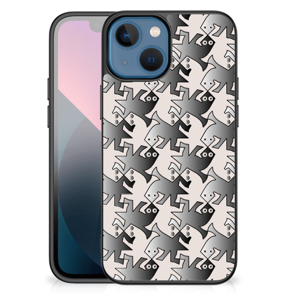 Apple iPhone 13 mini Dierenprint Telefoonhoesje Salamander Grey
