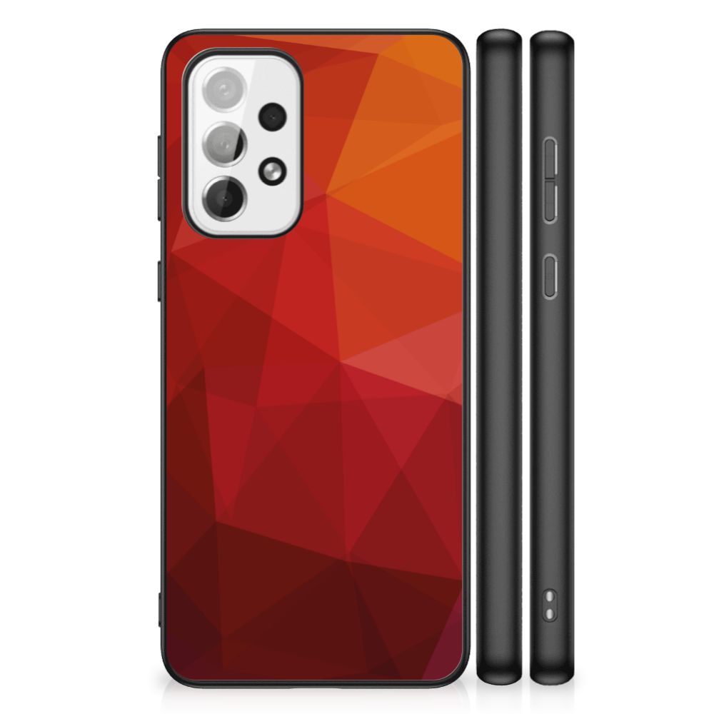 Backcover voor Samsung Galaxy A73 Polygon Red B2C Telecom