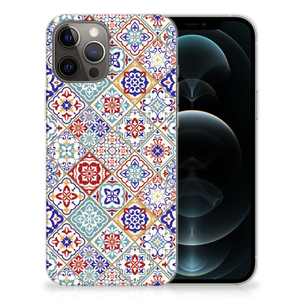 iPhone 12 Pro Max TPU Siliconen Hoesje Tiles Color B2C Telecom